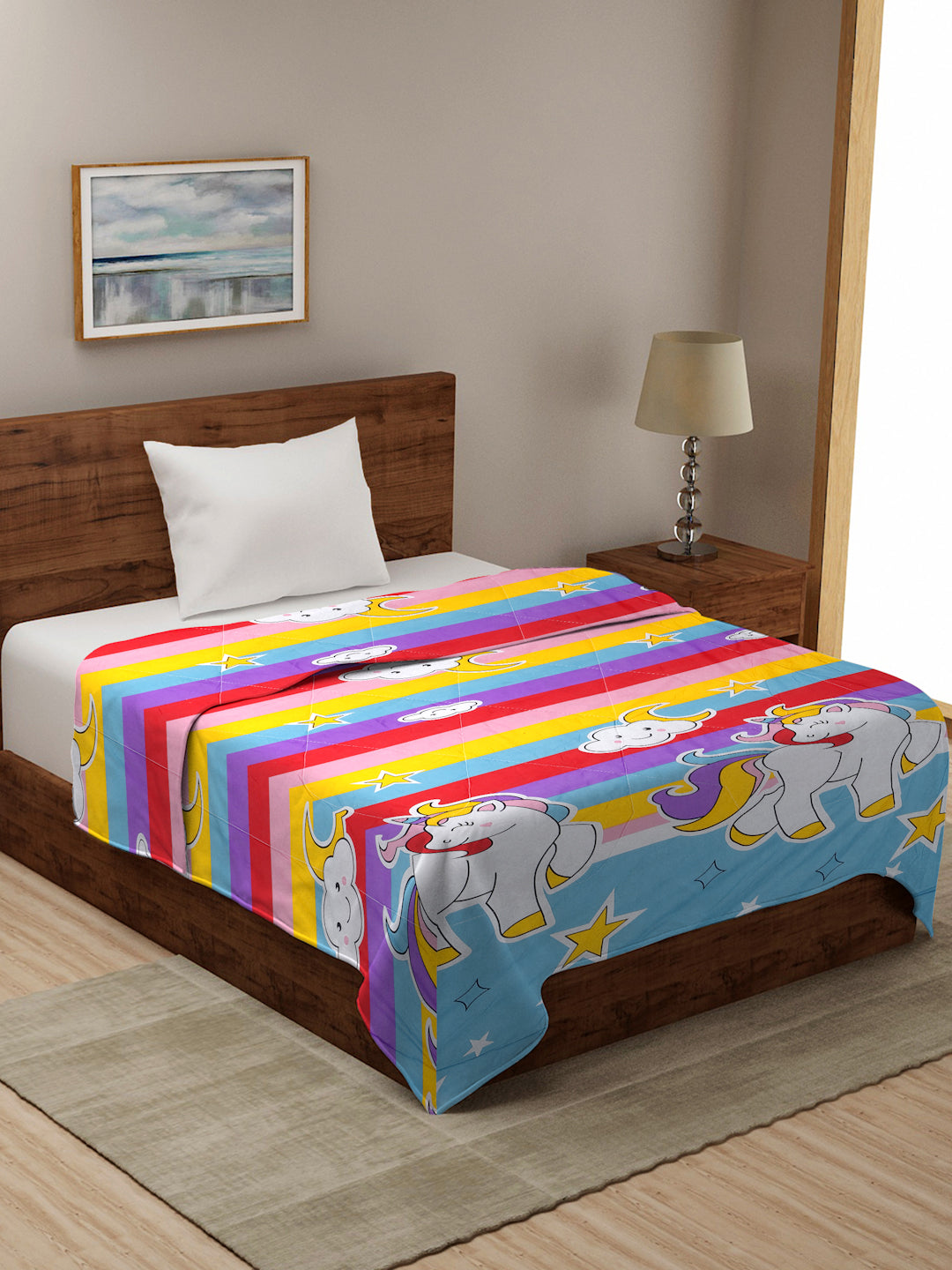 210 GSM SOFT MICROFIBE FILLED KIDS SINGLE BED COMFORTERS