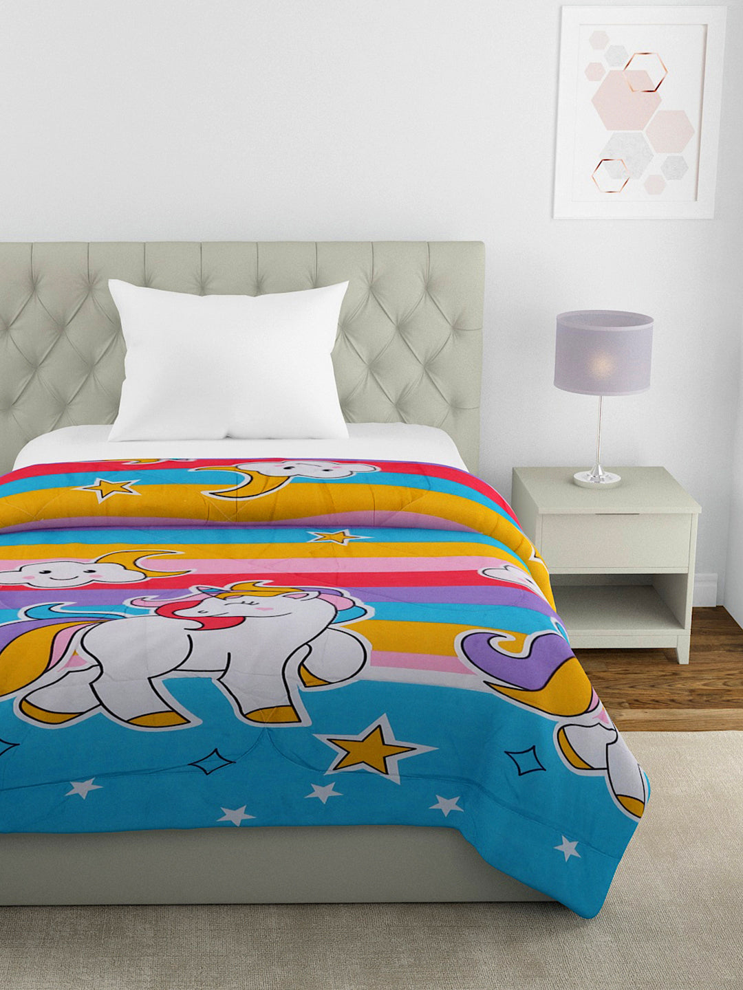 210 GSM SOFT MICROFIBE FILLED KIDS SINGLE BED COMFORTERS