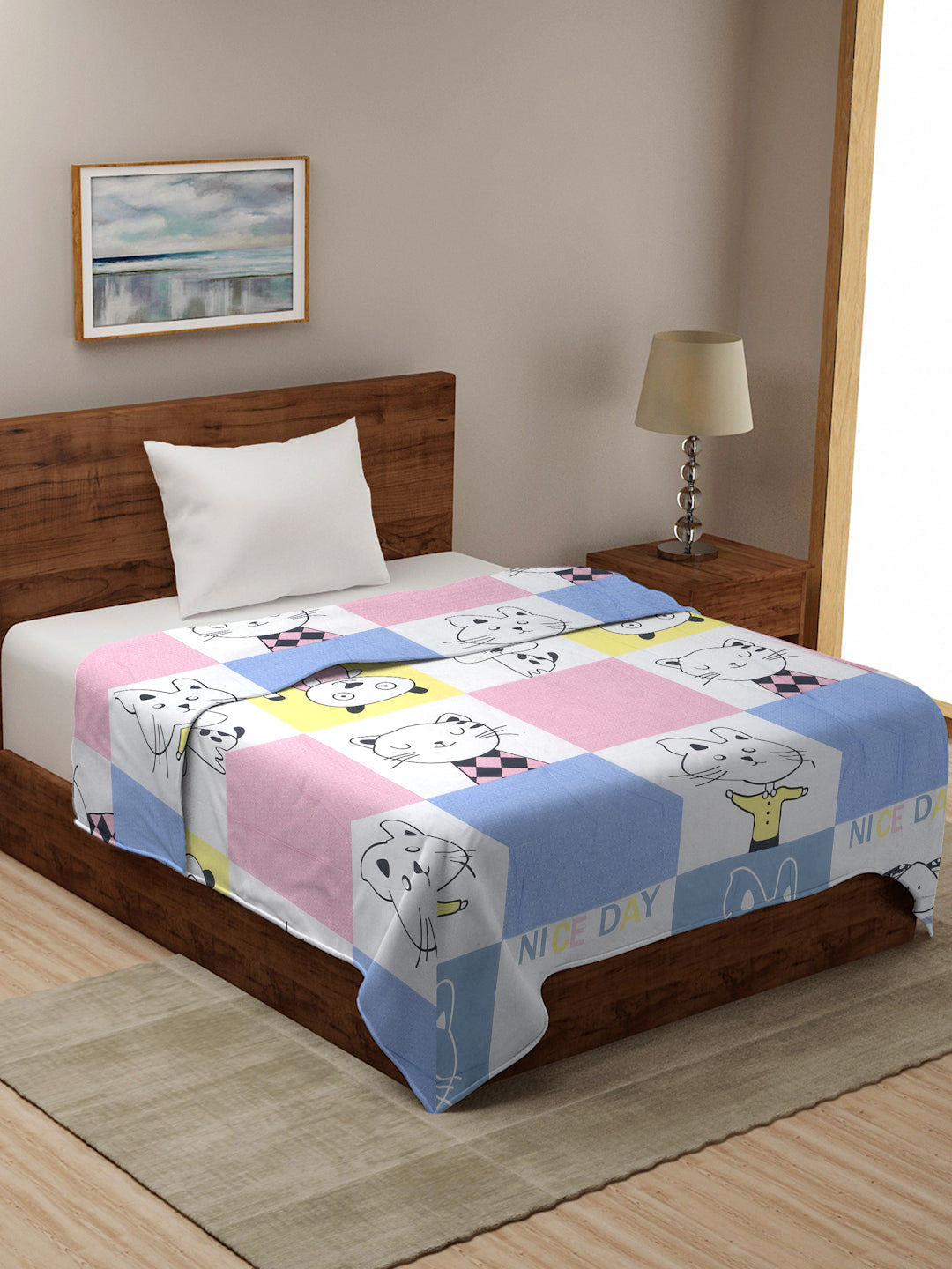 210 GSM SOFT MICROFIBE FILLED KIDS SINGLE BED COMFORTERS