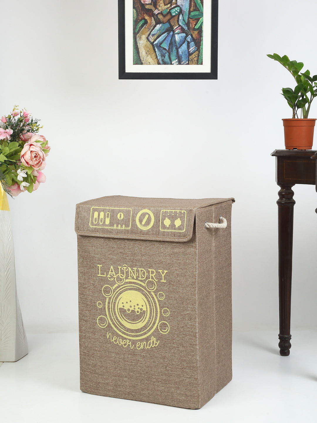 Foldable Laundry Hamper with Handles | Large Clothes Storage Basket ⭐