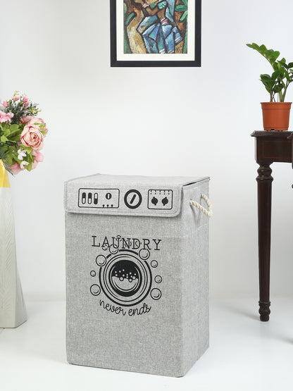 Foldable Laundry Hamper with Handles | Large Clothes Storage Basket ⭐