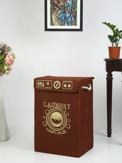 Foldable Laundry Hamper with Handles | Large Clothes Storage Basket ⭐