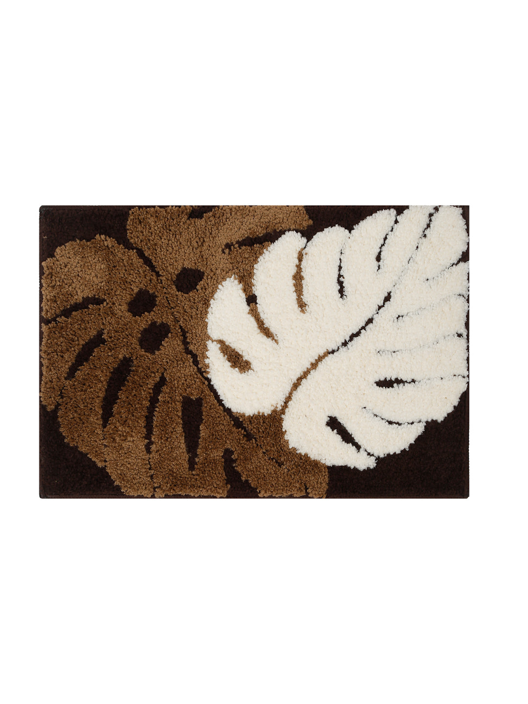 Brown & Beige 280 GSM Anti-Skid Cotton Bath Rug