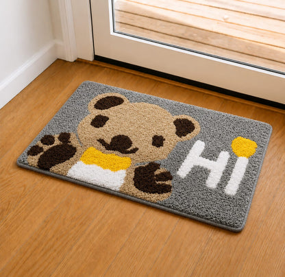 Geometric Pattern Anti-Skid Door Mat | Multipurpose Indoor & Outdoor Entrance Floor Mat | Soft, Durable & Easy to Clean | 16 x 24 Inch