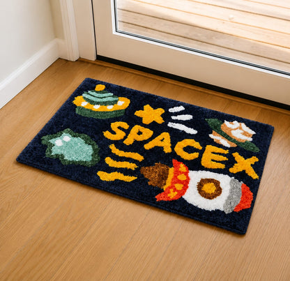 Geometric Pattern Anti-Skid Door Mat | Multipurpose Indoor & Outdoor Entrance Floor Mat | Soft, Durable & Easy to Clean | 16 x 24 Inch
