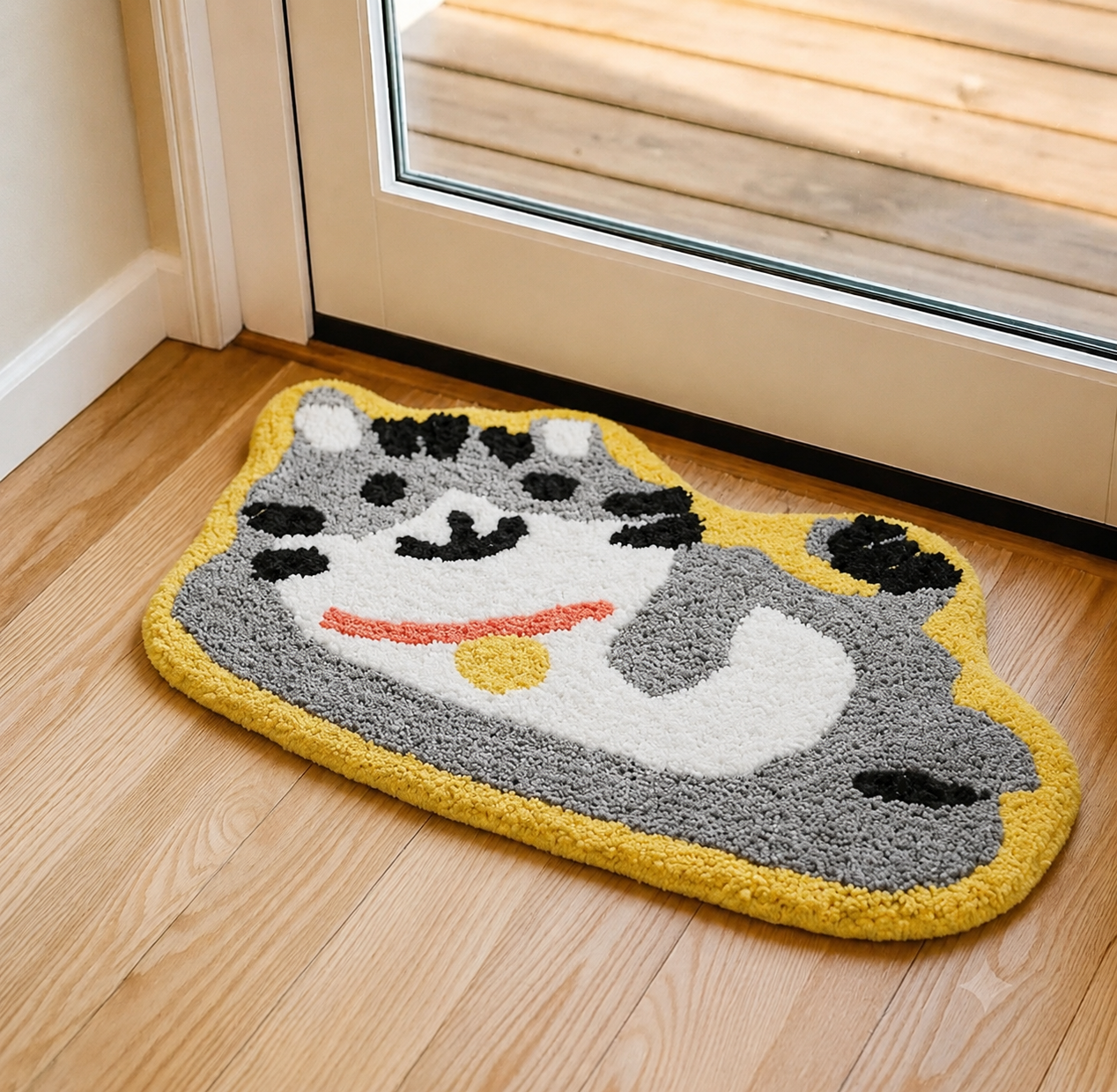 Geometric Pattern Anti-Skid Door Mat | Multipurpose Indoor & Outdoor Entrance Floor Mat | Soft, Durable & Easy to Clean | 16 x 24 Inch