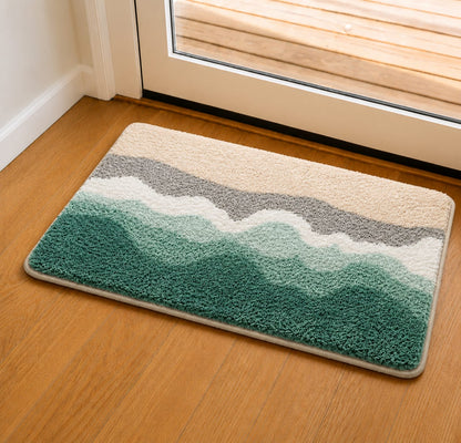 Geometric Pattern Anti-Skid Door Mat | Multipurpose Indoor & Outdoor Entrance Floor Mat | Soft, Durable & Easy to Clean | 16 x 24 Inch