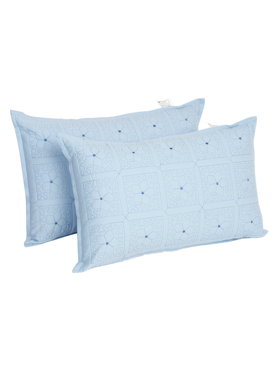 Embroidered Cotton Pillow Covers  – Soft, Breathable & Fade-Resistant(Pack of 2)