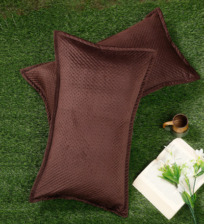 Turquoise Blue Self Design Rectangle Shaped Pillow Cover
