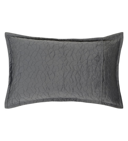 Turquoise Blue Self Design Rectangle Shaped Pillow Cover