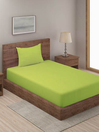 Satin Cotton Striped Premium Bedsheet with  Pillow Covers