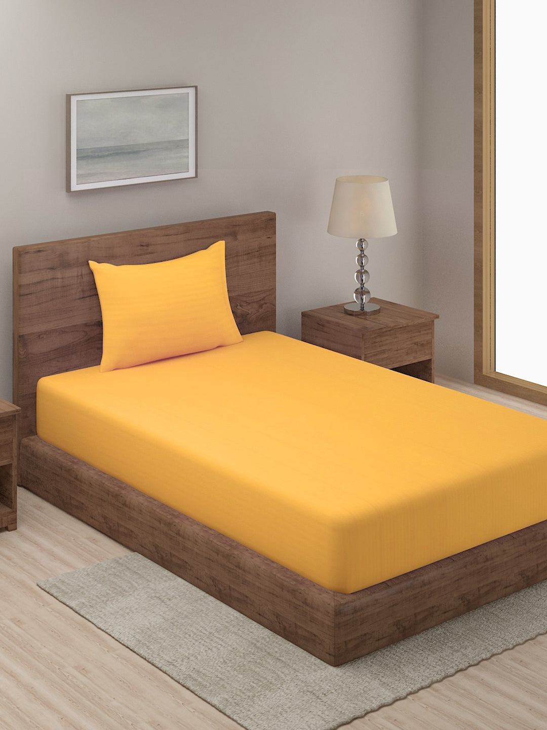 Satin Cotton Striped Premium Bedsheet with  Pillow Covers