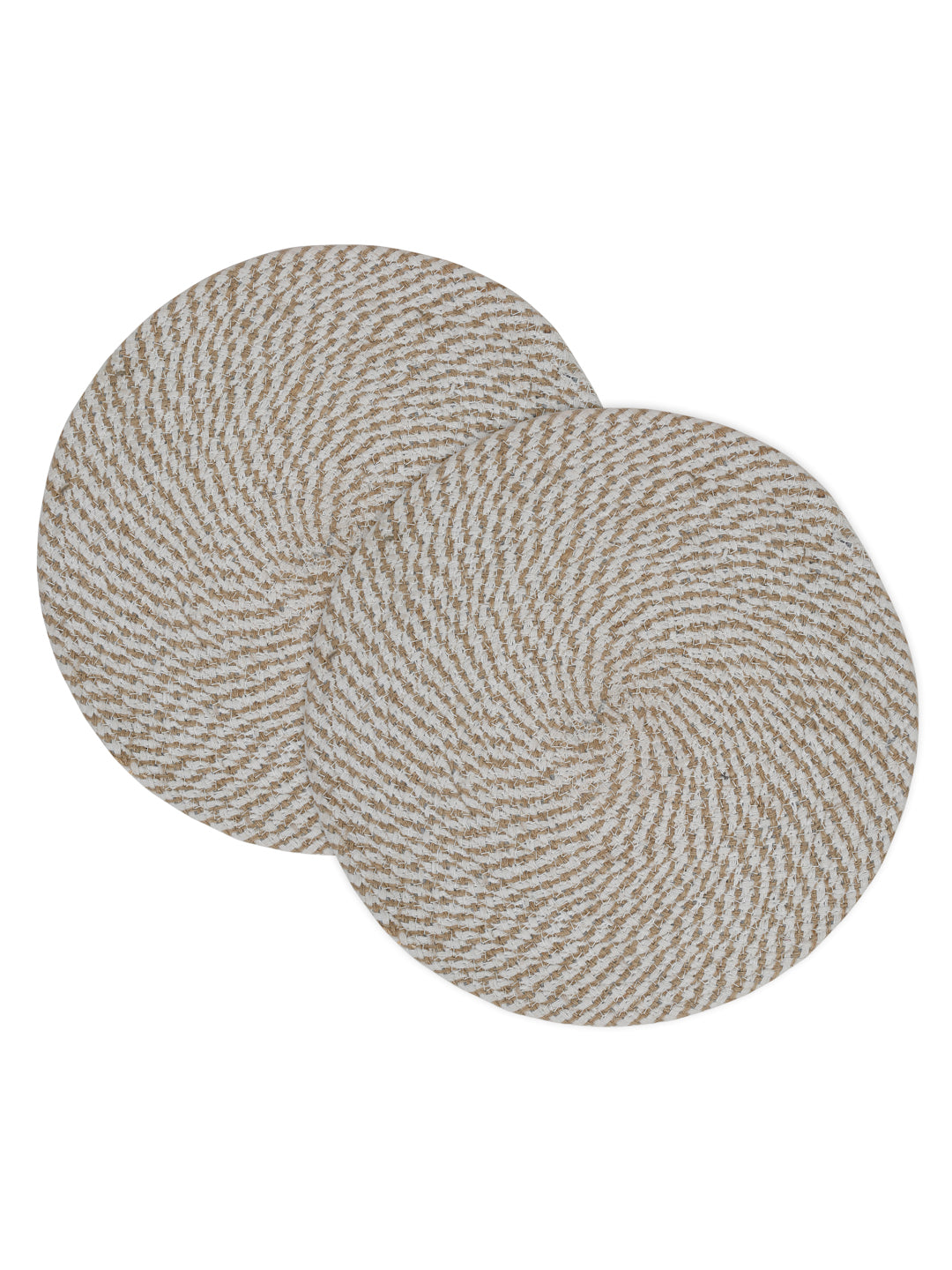 Handcrafted Jute Cotton Table PlaceMats with Self Print Design