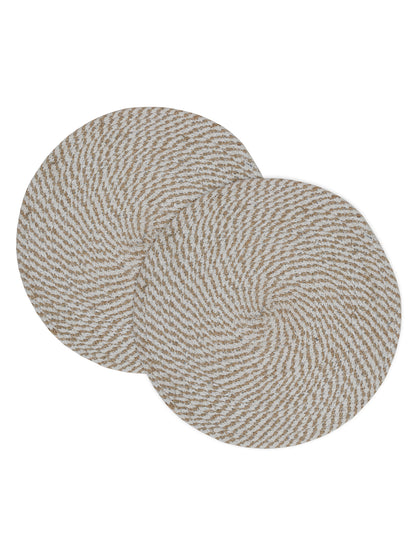 Handcrafted Jute Cotton Table PlaceMats with Self Print Design