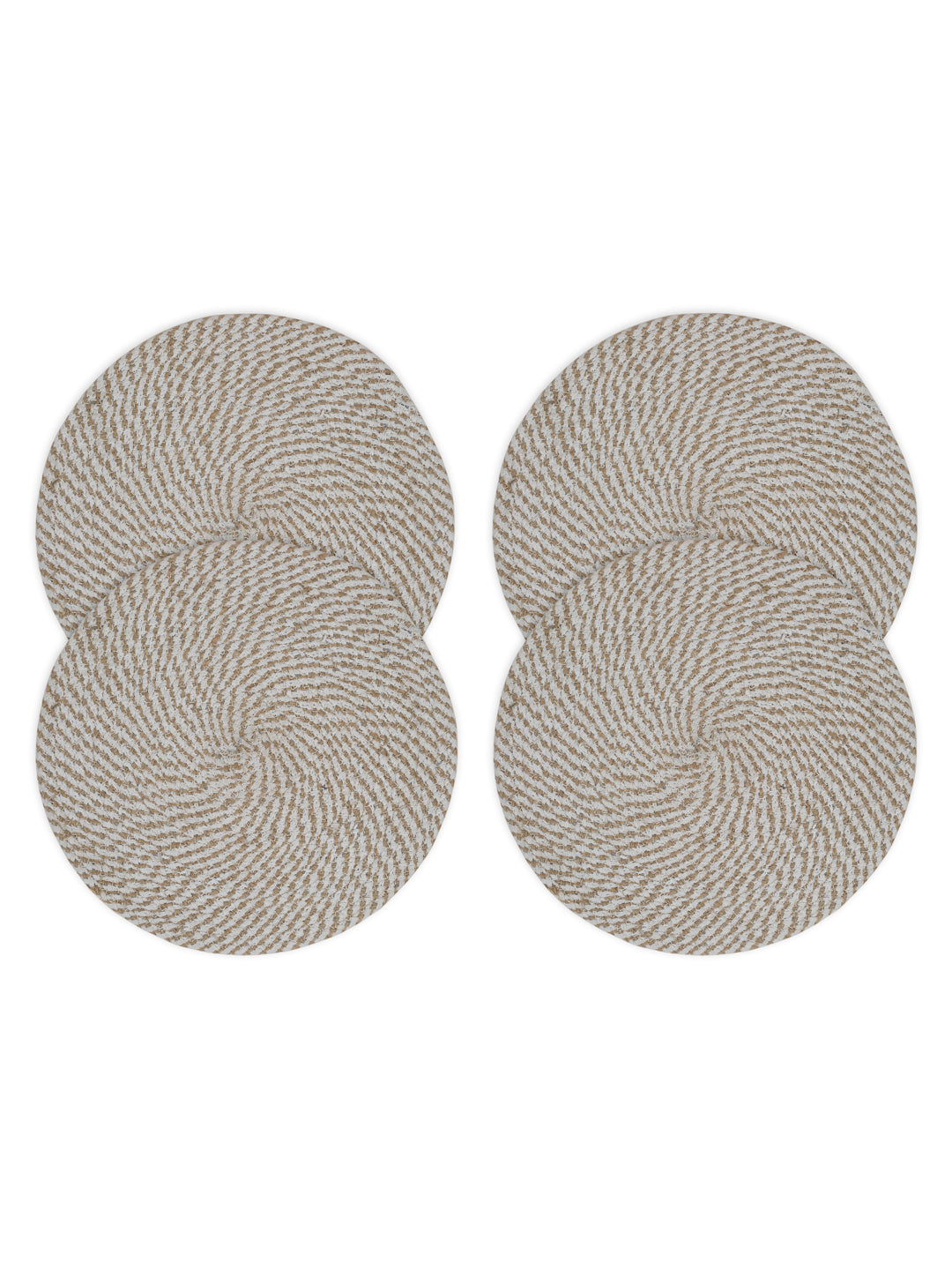 Handcrafted Jute Cotton Table PlaceMats with Self Print Design