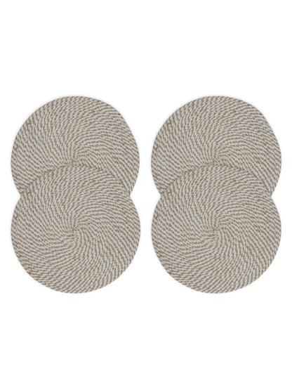 Handcrafted Jute Cotton Table PlaceMats with Self Print Design