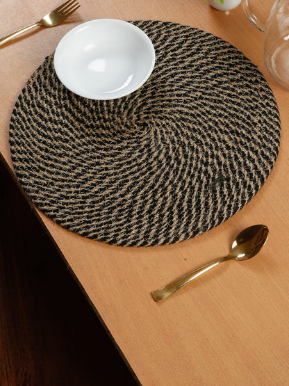 Handcrafted Jute Cotton Table PlaceMats with Self Print Design