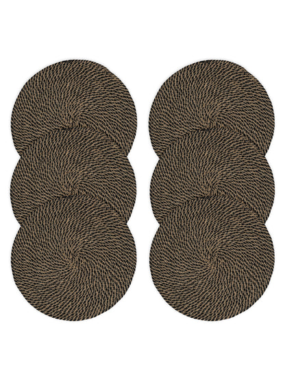 Handcrafted Jute Cotton Table PlaceMats with Self Print Design