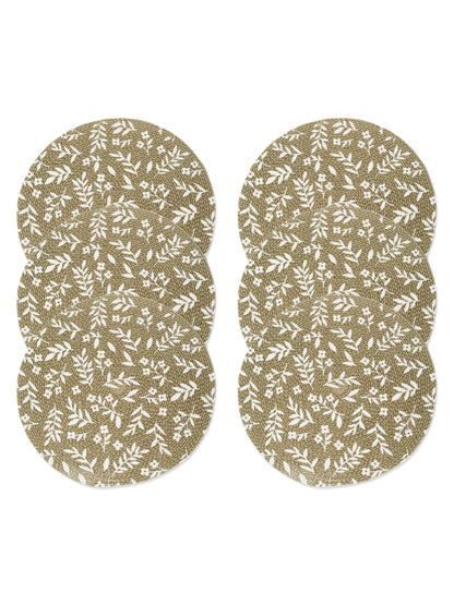 Handcrafted Jute Cotton Table PlaceMats with Self Print Design