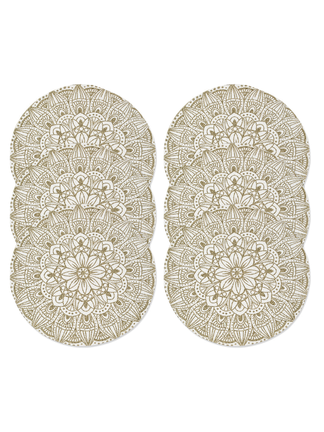 Handcrafted Jute Cotton Table PlaceMats with Self Print Design