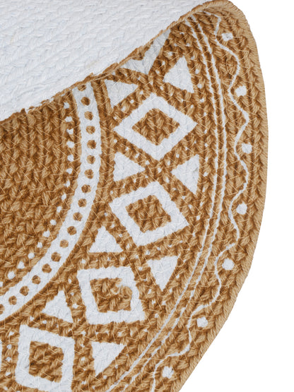 Handcrafted Jute Cotton Table PlaceMats with Self Print Design