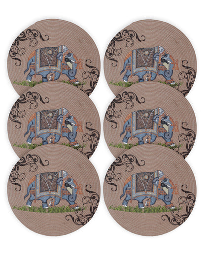 6 Pieces Printed Pure Cotton Table Placemats