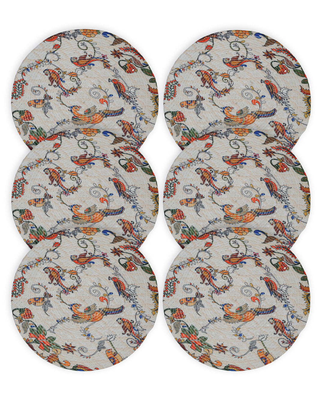6 Pieces Printed Pure Cotton Table Placemats