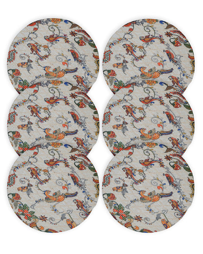 6 Pieces Printed Pure Cotton Table Placemats