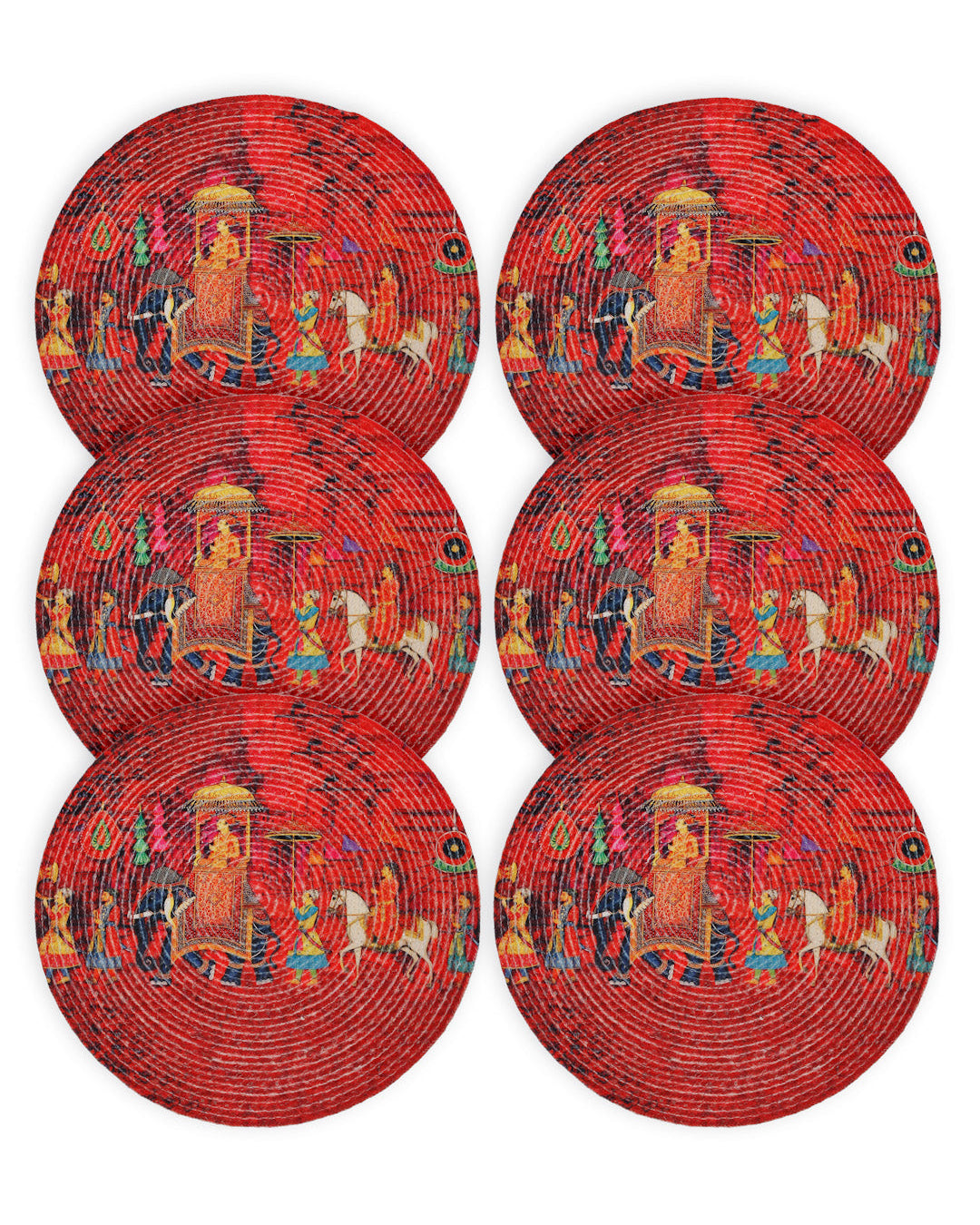 6 Pieces Printed Pure Cotton Table Placemats