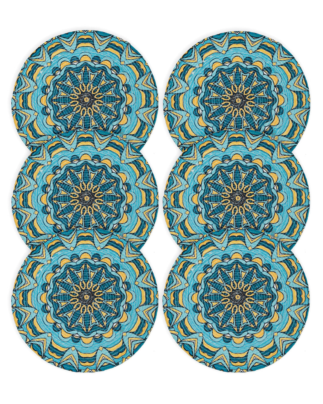 6 Pieces Printed Pure Cotton Table Placemats
