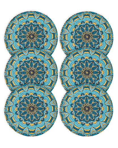 6 Pieces Printed Pure Cotton Table Placemats