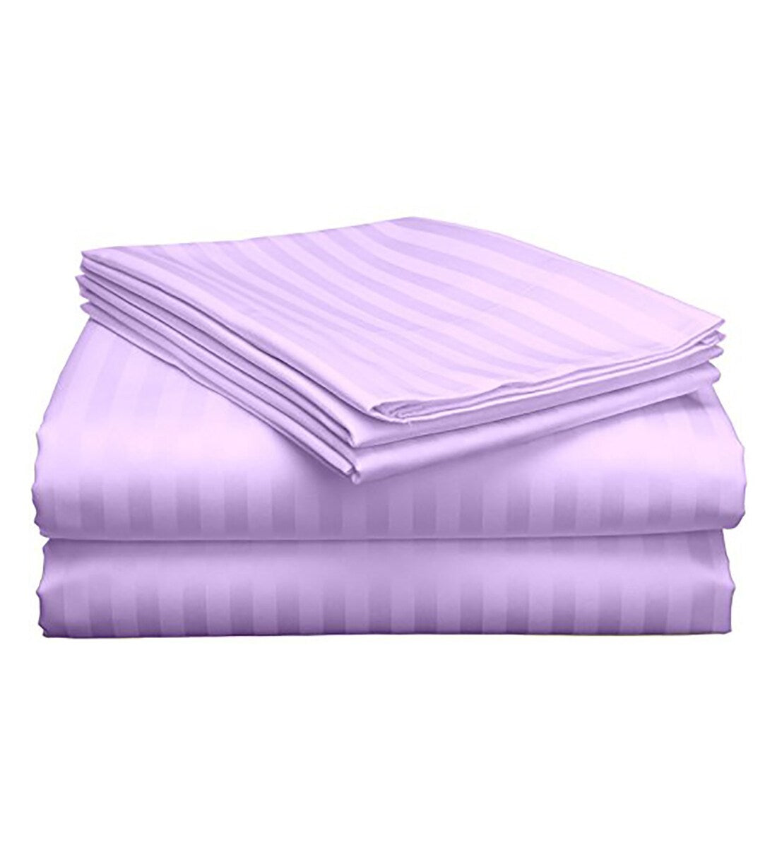 Satin Cotton Striped Premium Bedsheet with  Pillow Covers