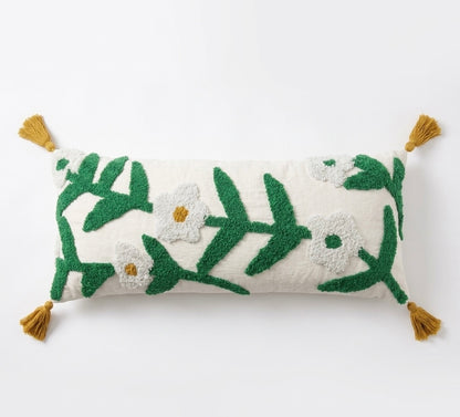 Pure cotton hand crafted long pillow ( Lumber Cushion ) with filler 14 x 36 inch