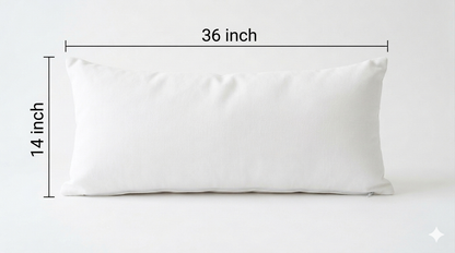 Pure cotton hand crafted long pillow ( Lumber Cushion ) with filler 14 x 36 inch