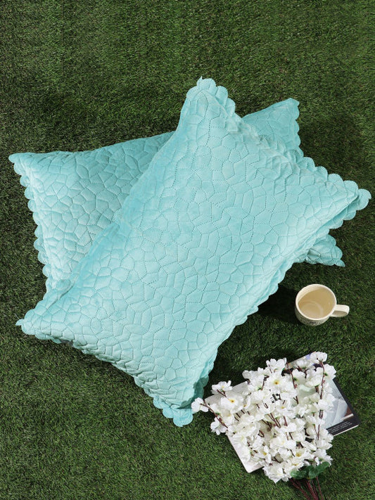 Self Designed cut edged velvet pillow covers