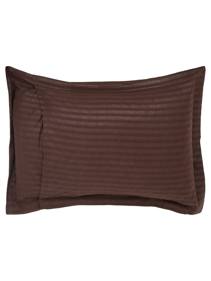 Striped Cotton Pillow Covers with Zip Closure (2 Pcs)