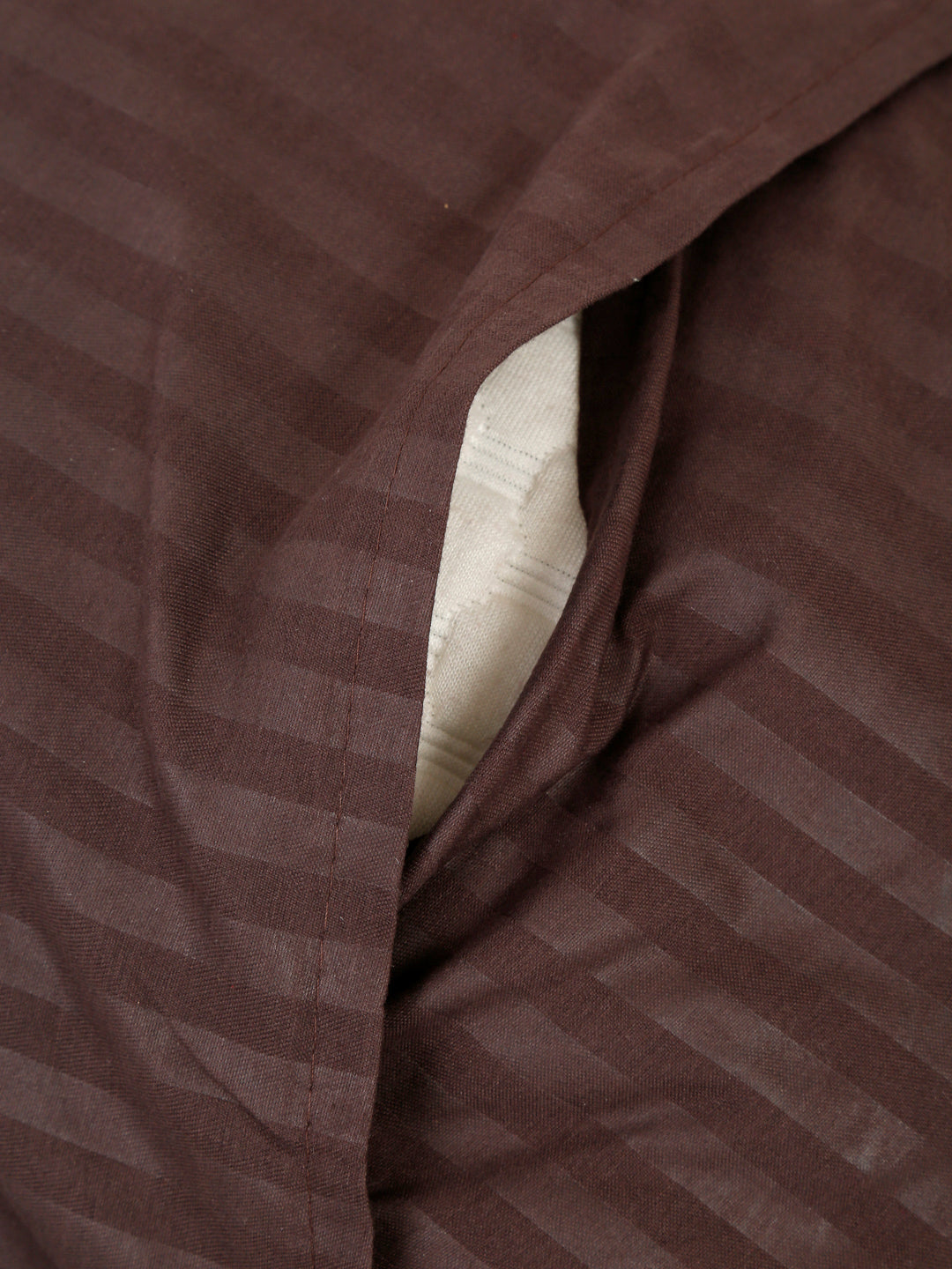 Striped Cotton Pillow Covers with Zip Closure (2 Pcs)