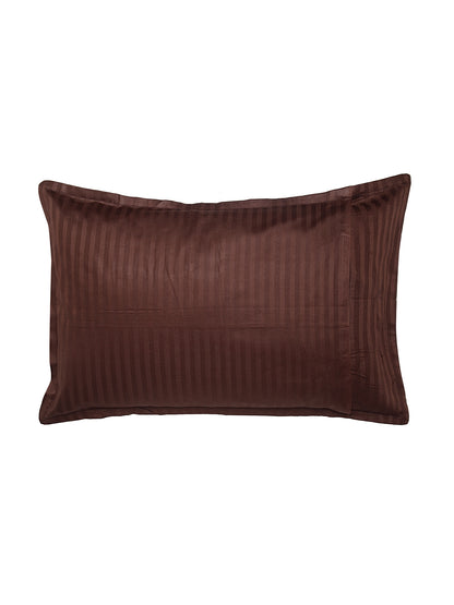 Striped Cotton Pillow Covers with Zip Closure (2 Pcs)