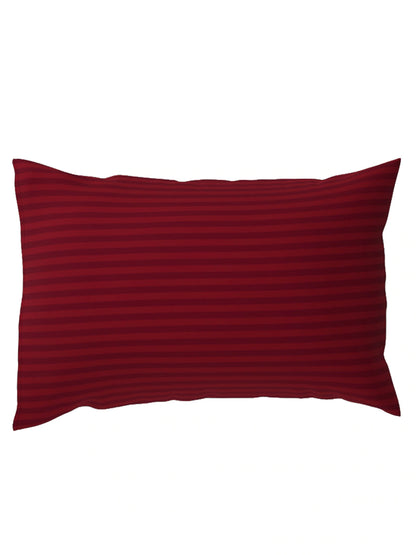Striped Cotton Pillow Covers with Zip Closure (2 Pcs)