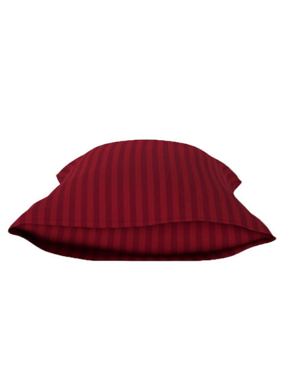 Striped Cotton Pillow Covers with Zip Closure (2 Pcs)