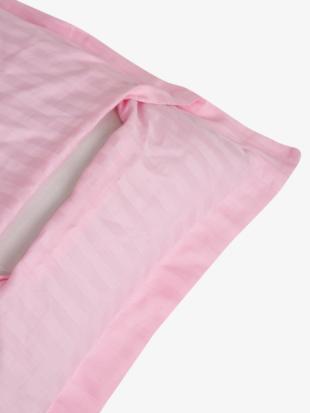 Striped Cotton Pillow Covers with Zip Closure (2 Pcs)