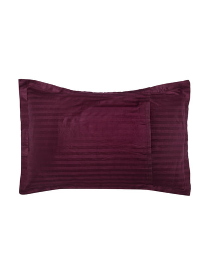 Striped Cotton Pillow Covers with Zip Closure (2 Pcs)