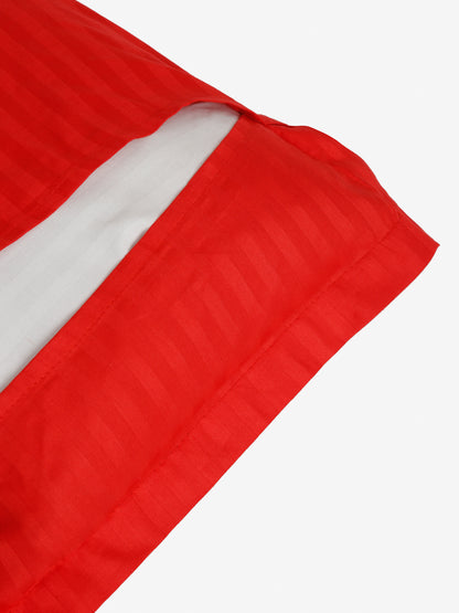 Striped Cotton Pillow Covers with Zip Closure (2 Pcs)