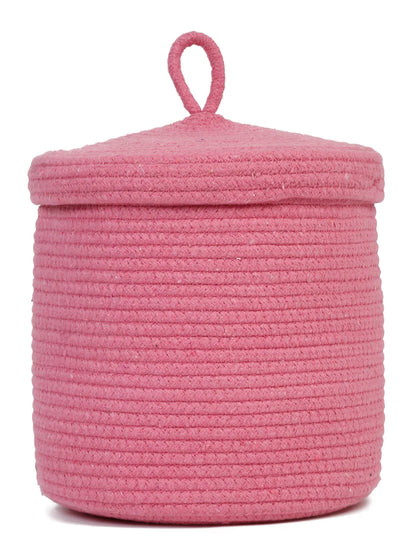 Foldable pink bunny laundry bag with bunny face