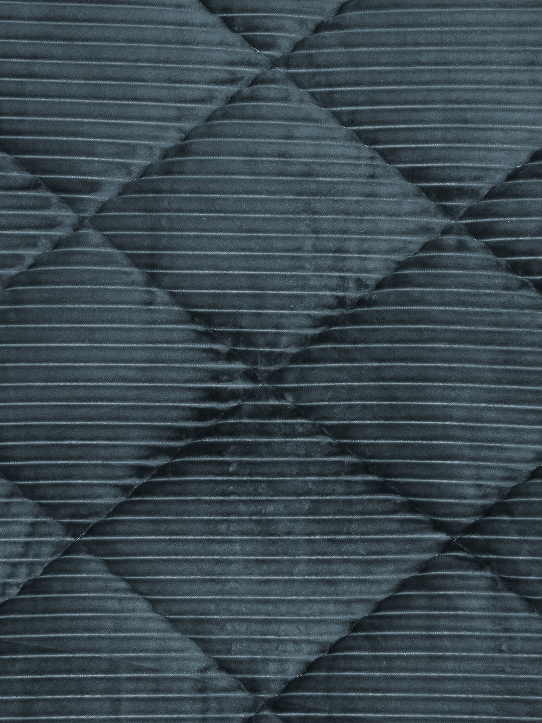 Grey Luxury Microfibre Filled Ultra Soft Embossed Sherpa Double Bed Quilt