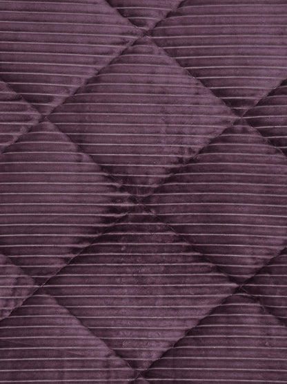 Purple Luxury Microfibre Filled Ultra Soft Embossed Sherpa Double Bed Quilt