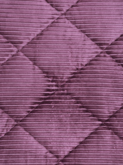 Lavender Luxury Microfibre Filled Ultra Soft Embossed Sherpa Double Bed Quilt
