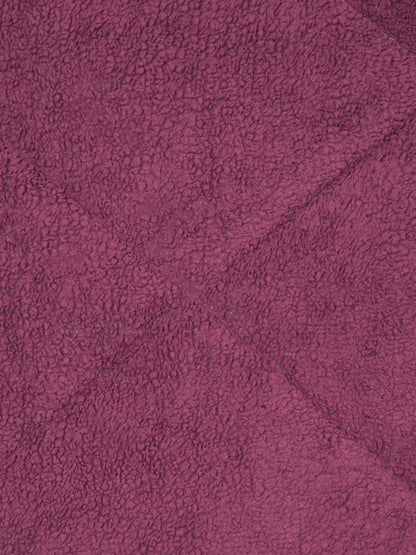 Lavender Luxury Microfibre Filled Ultra Soft Embossed Sherpa Double Bed Quilt