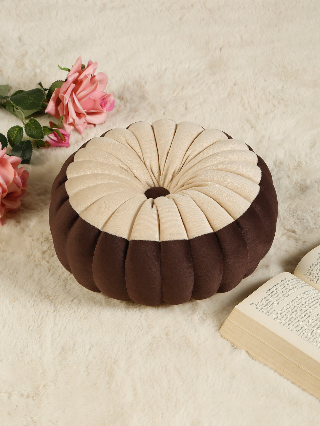 SOFT VELVET SELF DESIGNED REVERSIBLE DECORATIVE CUSHIONS ( 14 X 14 INCH )