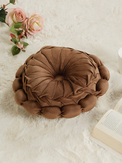 SOFT VELVET SELF DESIGNED REVERSIBLE DECORATIVE CUSHIONS ( 14 X 14 INCH )